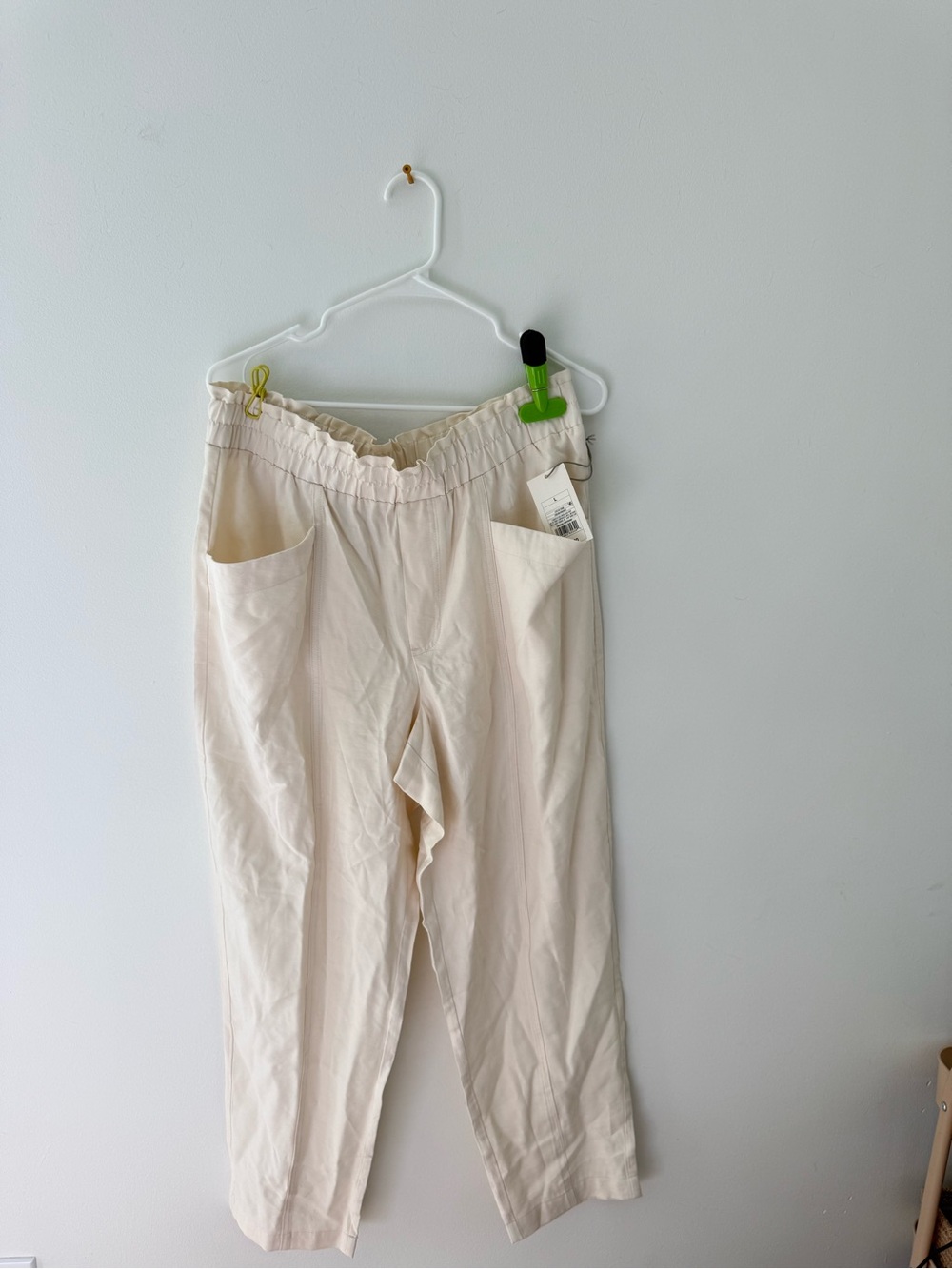 NWT A New Day Cream Elastic-Waist Pants